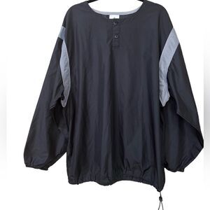 ADIDAS Vintage Windbreaker Pullover Jacket Black Men’s Size XL